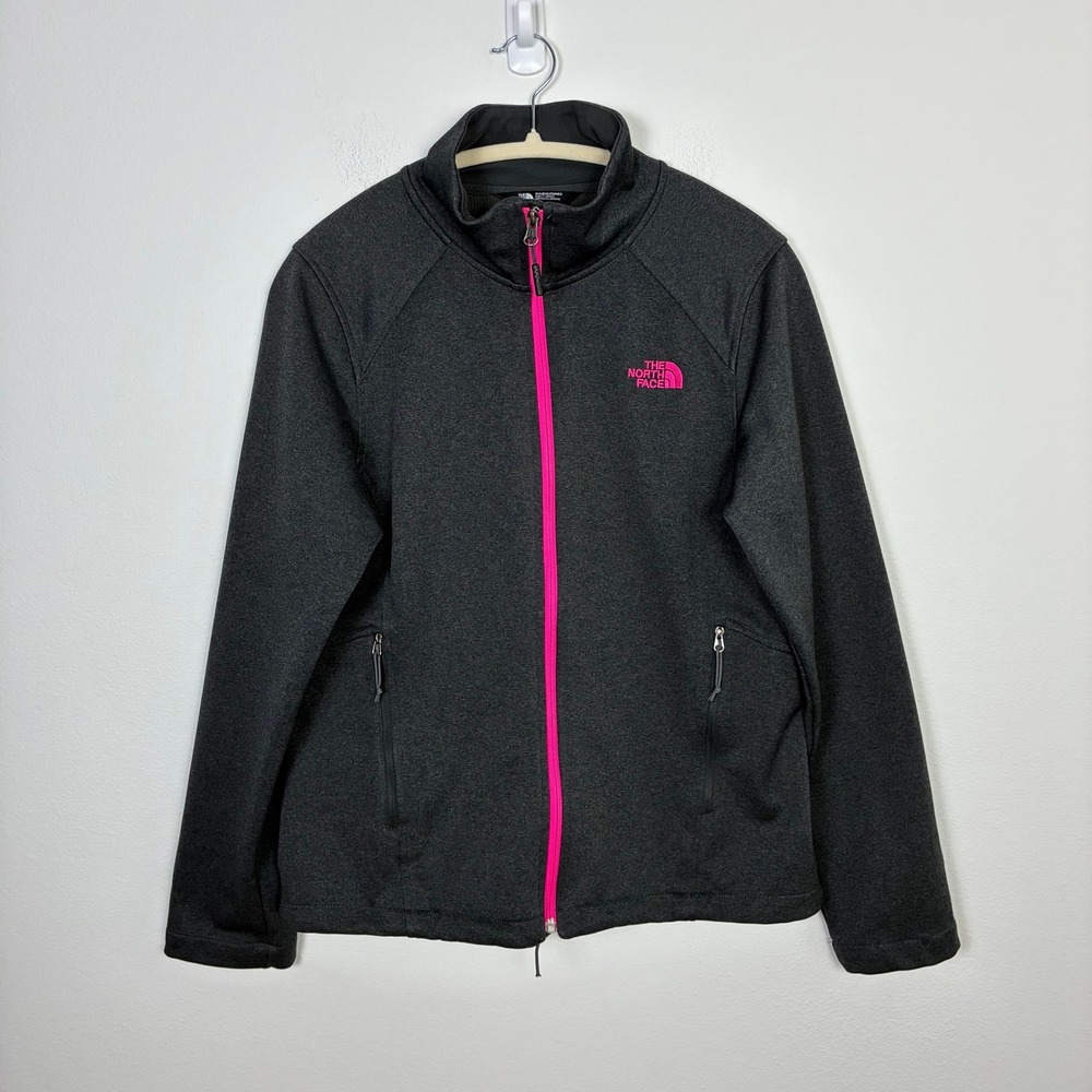 The North Face Full Zip Fleece Softshell Jacket Mock Neck Women's L Fall Winter